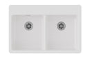 Elkay Quartz Classic 33" x 22" x 5-1/2" Double Bowl Drop-in ADA Sink with Perfect Drain White ELGAD3322PDWH0