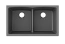 Elkay Quartz Classic 33" x 19" x 10" Double Bowl Undermount Sink with Aqua Divide Graphite ELGDULB3322GT0