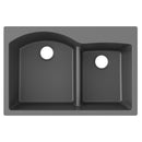 Elkay Quartz Classic 33" x 22" x 10" Double Bowl Drop-in Sink with Aqua Divide Graphite ELGH3322RGT0