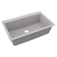 Elkay Quartz Classic 33" x 20-7/8" x 9-7/16", Single Bowl Drop-in Sink, Greystone ELGR13322GS0