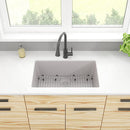 Elkay Quartz Classic 29-1/2" x 18-3/4" x 9-1/2" Single Bowl Undermount Sink Kit Greystone ELGRU13022GS0C