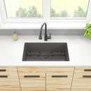 Elkay Quartz Classic 29-1/2" x 18-3/4" x 9-1/2" Single Bowl Undermount Sink Kit Graphite ELGRU13022GT0C