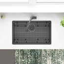 Elkay Quartz Classic 29-1/2" x 18-3/4" x 9-1/2" Single Bowl Undermount Sink Kit Graphite ELGRU13022GT0C