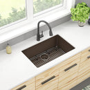 Elkay Quartz Classic 29-1/2" x 18-3/4" x 9-1/2" Single Bowl Undermount Sink Kit Mocha ELGRU13022MC0C