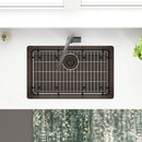 Elkay Quartz Classic 29-1/2" x 18-3/4" x 9-1/2" Single Bowl Undermount Sink Kit Mocha ELGRU13022MC0C