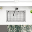Elkay Quartz Classic 29-1/2" x 18-3/4" x 9-1/2" Single Bowl Undermount Sink Kit White ELGRU13022WH0C