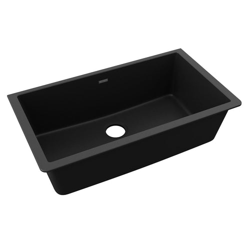 Elkay Quartz Classic 33" x 18-7/16" x 9-7/16", Single Bowl Undermount Sink, Black ELGRU13322BK0