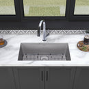 Elkay Quartz Classic 33" x 18-7/16" x 9-7/16" Single Bowl Undermount Sink Kit with Filtered Faucet Greystone ELGRU13322GSFLC