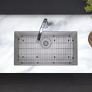 Elkay Quartz Classic 33" x 18-7/16" x 9-7/16" Single Bowl Undermount Sink Kit with Filtered Faucet Greystone ELGRU13322GSFLC