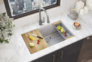 Elkay Quartz Classic 33" x 19-3/8" x 9-1/2" Single Bowl Undermount Workstation Sink Kit Greystone ELGRU13322WGS0