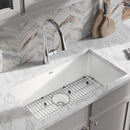 Elkay Quartz Classic 33" x 18-7/16" x 9-7/16", Single Bowl Undermount Sink Kit, White ELGRU13322WH0C