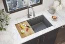 Elkay Quartz Classic 33" x 22" x 9-1/2" Single Bowl Undermount Workstation Sink 4pc Kit Graphite ELGRU13322WOGT0