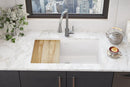 Elkay Quartz Classic 33" x 22" x 9-1/2" Single Bowl Undermount Workstation Sink 4pc Kit White ELGRU13322WOWH0
