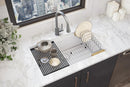 Elkay Quartz Classic 33" x 19-3/8" x 9-1/2" Single Bowl Undermount Workstation Sink Kit White ELGRU13322WWH0