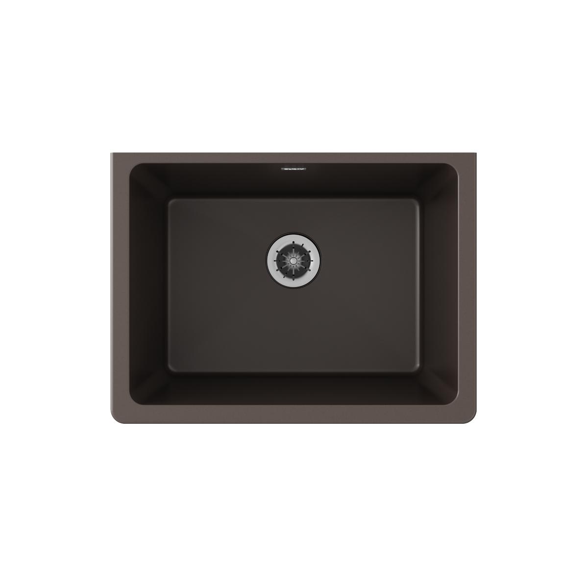 Elkay Quartz Classic 25" x 18-1/2" x 11-13/16", Undermount Laundry Sink with Perfect Drain, Mocha ELGU251912PDMC0