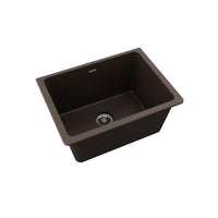 Elkay Quartz Classic 25" x 18-1/2" x 11-13/16", Undermount Laundry Sink with Perfect Drain, Mocha ELGU251912PDMC0