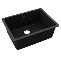 Elkay Quartz Classic 24-5/8" x 18-1/2" x 9-1/2", Single Bowl Undermount Sink, Black ELGU2522BK0