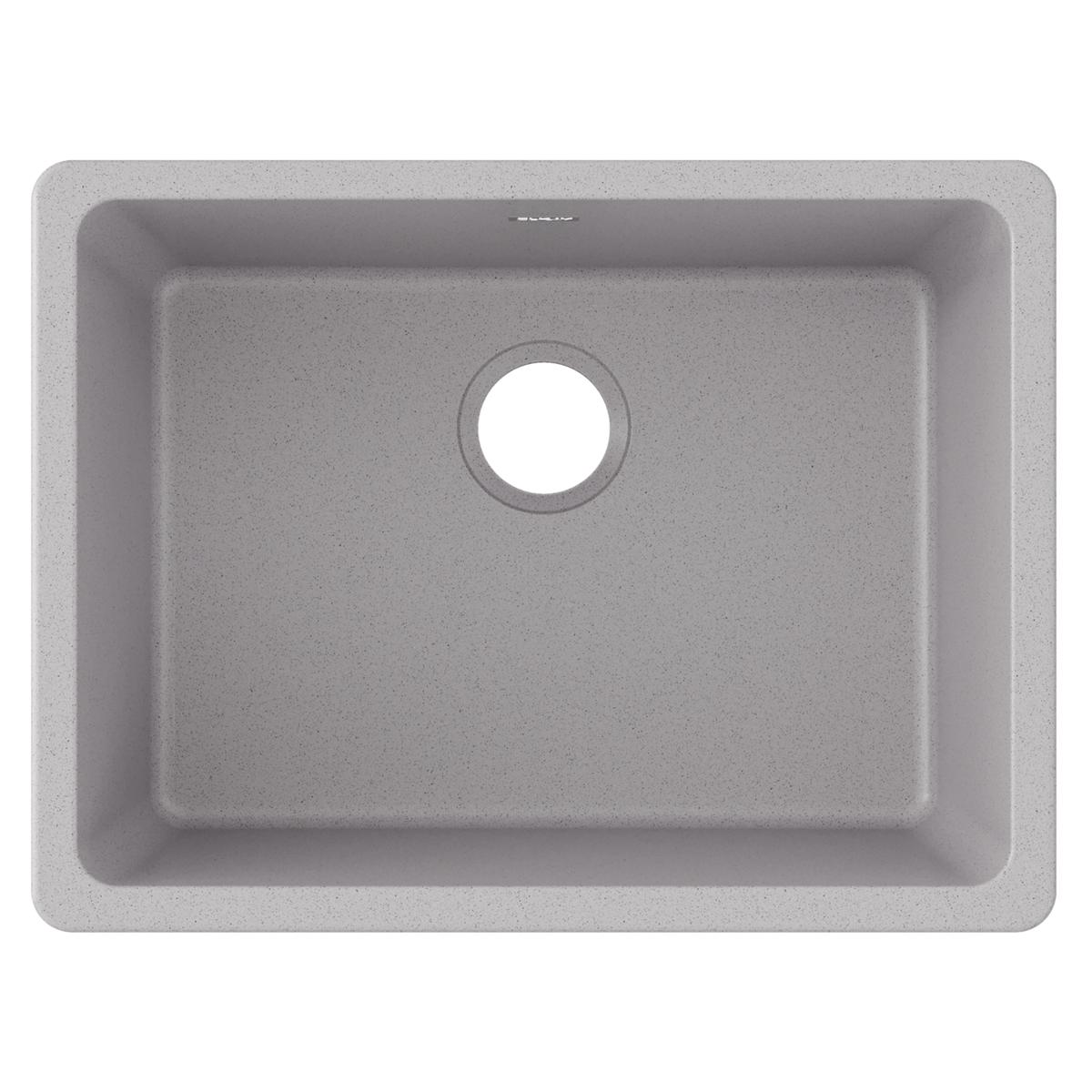 Elkay Quartz Classic 24-5/8" x 18-1/2" x 9-1/2", Single Bowl Undermount Sink, Greystone ELGU2522GS0