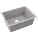 Elkay Quartz Classic 24-5/8" x 18-1/2" x 9-1/2", Single Bowl Undermount Sink Kit with Filtered Faucet, Greystone ELGU2522GS0FLC
