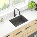 Elkay Quartz Classic 24-5/8" x 18-1/2" x 9-1/2" Single Bowl Undermount Sink Kit Graphite ELGU2522GT0C