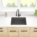 Elkay Quartz Classic 24-5/8" x 18-1/2" x 9-1/2" Single Bowl Undermount Sink Kit Graphite ELGU2522GT0C