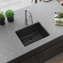 Elkay Quartz Classic 24-5/8" x 18-1/2" x 9-1/2" Single Bowl Undermount Sink Kit Matte Black ELGU2522MB0C