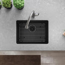 Elkay Quartz Classic 24-5/8" x 18-1/2" x 9-1/2" Single Bowl Undermount Sink Kit Matte Black ELGU2522MB0C