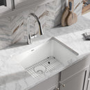 Elkay Quartz Classic 24-5/8" x 18-1/2" x 9-1/2", Single Bowl Undermount Sink Kit, White ELGU2522WH0C
