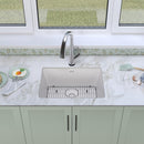 Elkay Quartz Classic 24-5/8" x 18-1/2" x 9-1/2" Single Bowl Undermount Sink Kit with Filtered Faucet White ELGU2522WH0FLC