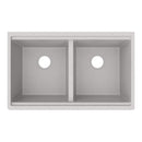 Elkay Quartz Classic 33" x 22" x 9-1/2" Equal Double Bowl Undermount Workstation Sink Kit Greystone ELGU3322WGS0