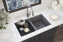 Elkay Quartz Classic 33" x 22" x 9-1/2" Equal Double Bowl Undermount Workstation Sink 4pc Kit Graphite ELGU3322WOGT0