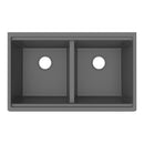 Elkay Quartz Classic 33" x 22" x 9-1/2" Equal Double Bowl Undermount Workstation Sink 4pc Kit Graphite ELGU3322WOGT0