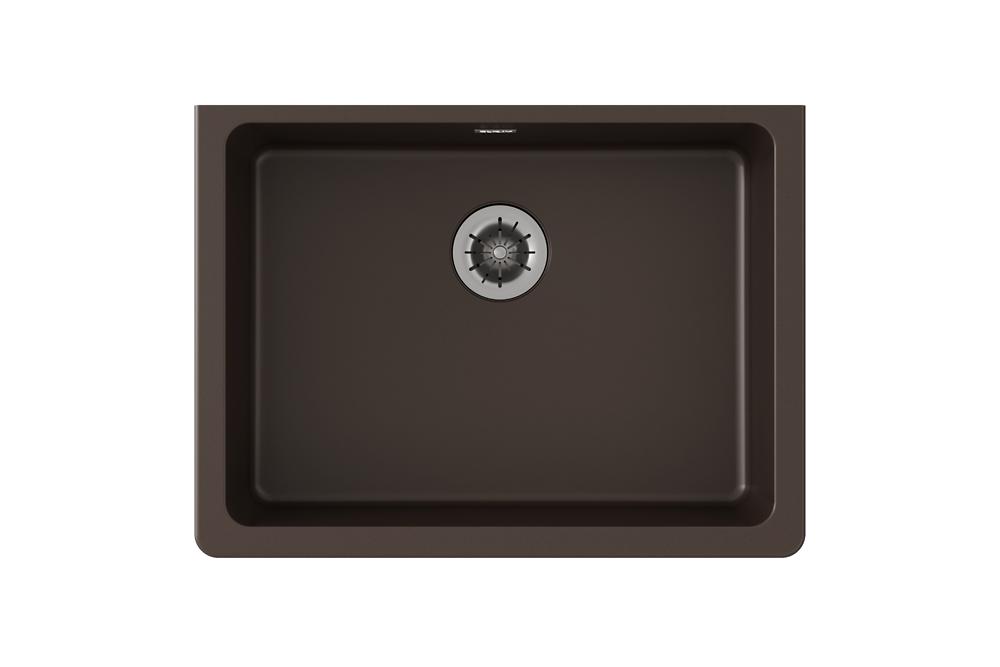 Elkay Quartz Classic 25" x 18-1/2" x 5-1/2" Single Bowl Undermount ADA Sink with Perfect Drain Mocha ELGUAD2519PDMC0