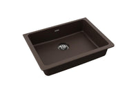 Elkay Quartz Classic 25" x 18-1/2" x 5-1/2" Single Bowl Undermount ADA Sink with Perfect Drain Mocha ELGUAD2519PDMC0