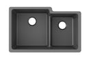 Elkay Quartz Classic 33" x 20-1/2" x 9-1/2" Double Bowl Undermount Sink with Aqua Divide Graphite ELGULBO3322GT0