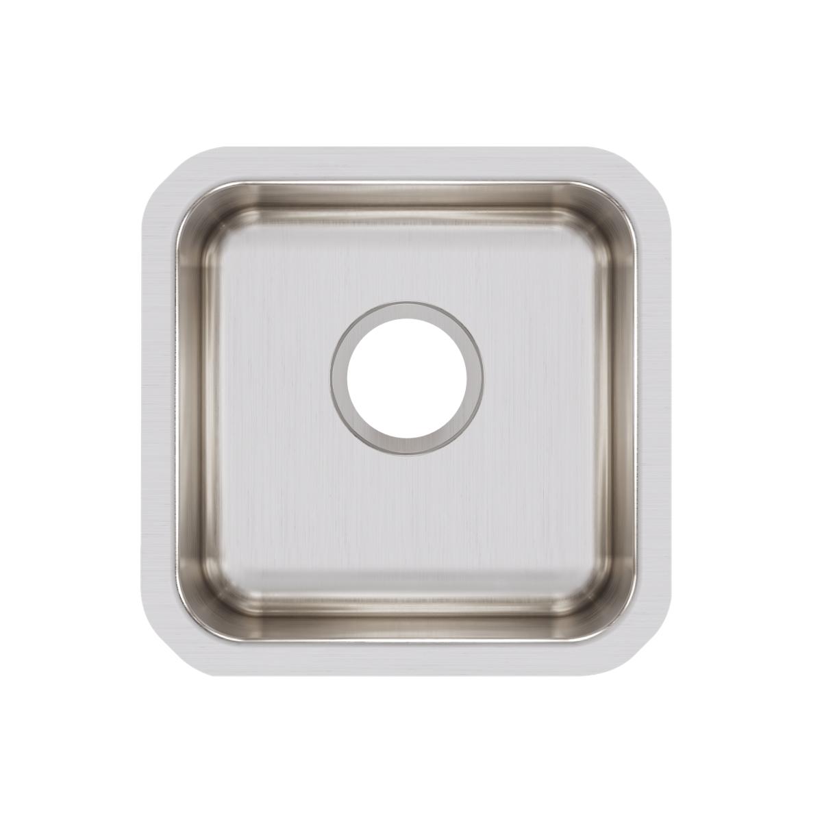 Elkay Lustertone Classic Stainless Steel 14-1/2" x 14-1/2" x 7", Single Bowl Undermount Sink ELUH1212