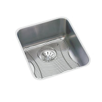 Elkay Lustertone Classic Stainless Steel 16" x 18-1/2" x 7-7/8" Single Bowl Undermount Sink Kit with Perfect Drain ELUH1316PDBG