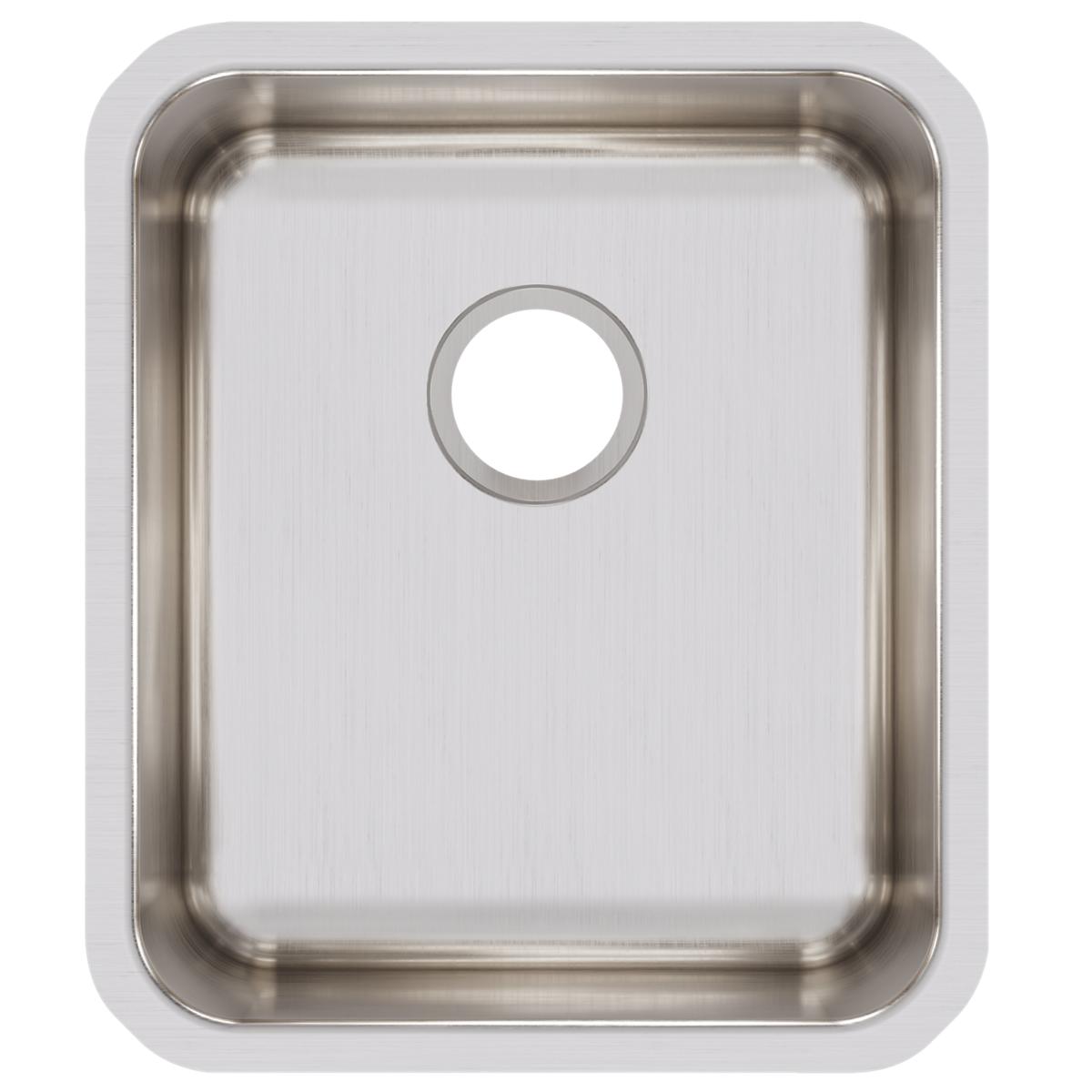 Elkay Lustertone Classic Stainless Steel 16" x 18-1/2" x 7-7/8", Single Bowl Undermount Sink ELUH1316