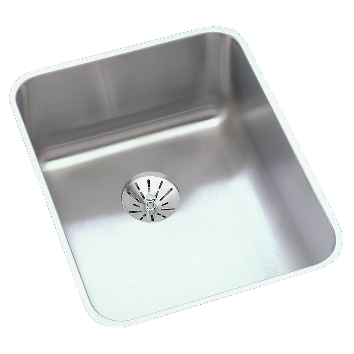 Elkay Lustertone Classic Stainless Steel 16-1/2" x 20-1/2" x 4-3/8", Single Bowl Undermount ADA Sink w/Perfect Drain ELUHAD141845PD