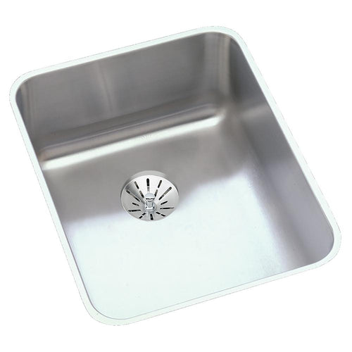 Elkay Lustertone Classic Stainless Steel 16-1/2" x 20-1/2" x 7-7/8" Single Bowl Undermount Sink with Perfect Drain ELUH1418PD