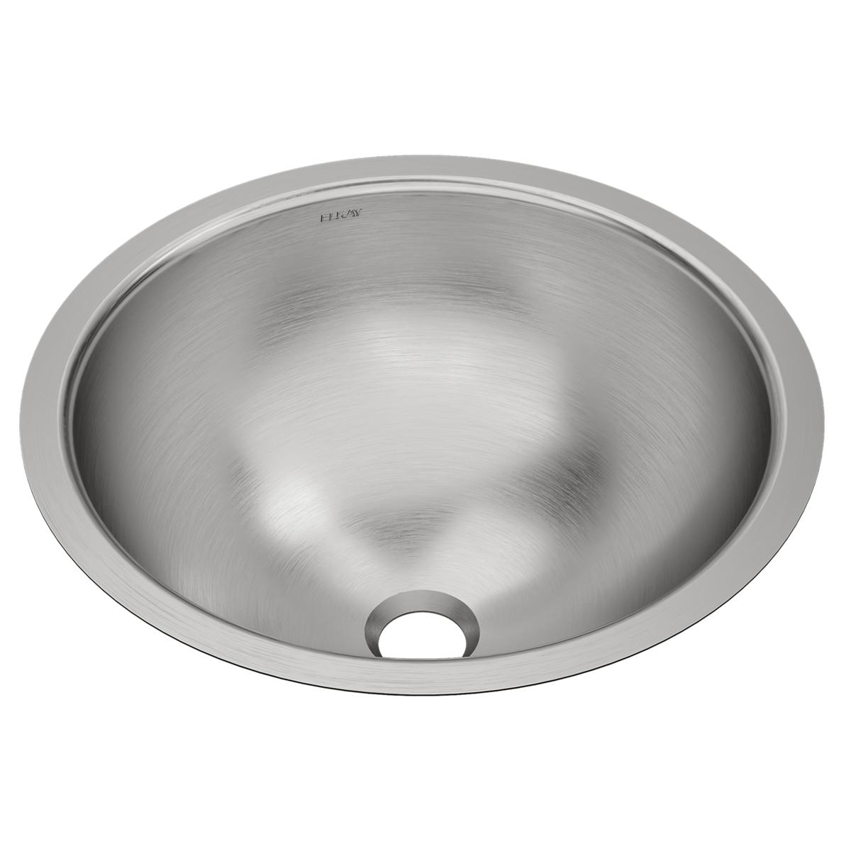 Elkay Asana Stainless Steel 18-3/8" x 18-3/8" x 8", Single Bowl Undermount Bathroom Sink with Overflow ELUH16LV