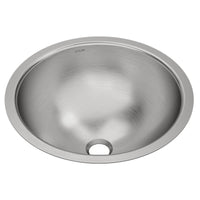Elkay Asana Stainless Steel 18-3/8" x 18-3/8" x 8", Single Bowl Undermount Bathroom Sink with Overflow ELUH16LV