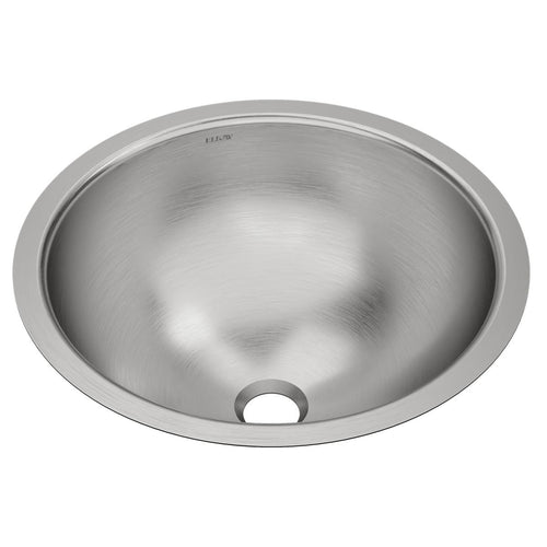 Elkay Asana Stainless Steel 18-3/8" x 18-3/8" x 8", Single Bowl Undermount Bathroom Sink with Overflow ELUH16LV