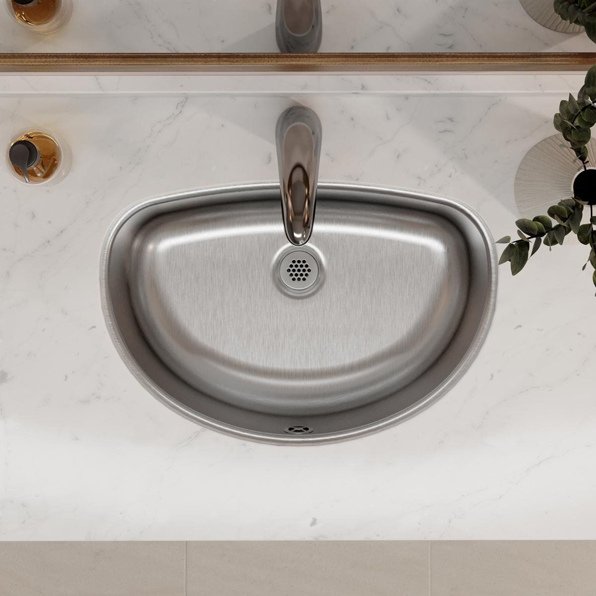 Elkay Asana Stainless Steel 19-1/2" x 13-5/16" x 6-1/4", Single Bowl Undermount Bathroom Sink ELUH1811