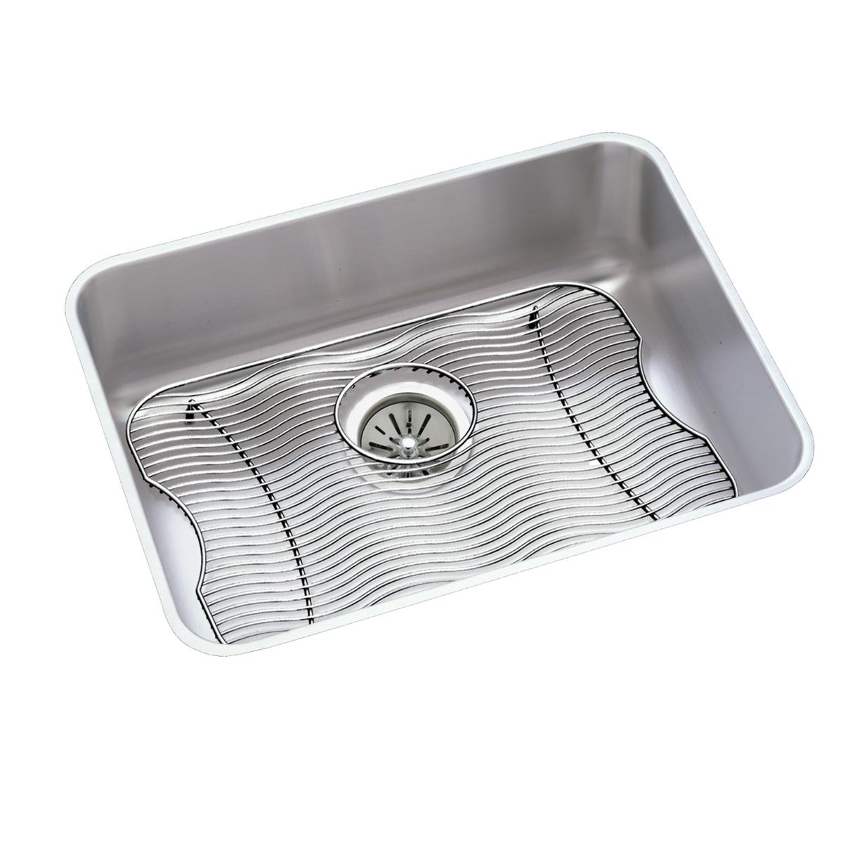 Elkay Lustertone Classic Stainless Steel, 23-1/2" x 18-1/4" x 7-1/2", Single Bowl Undermount Sink Kit ELUH2115DBG