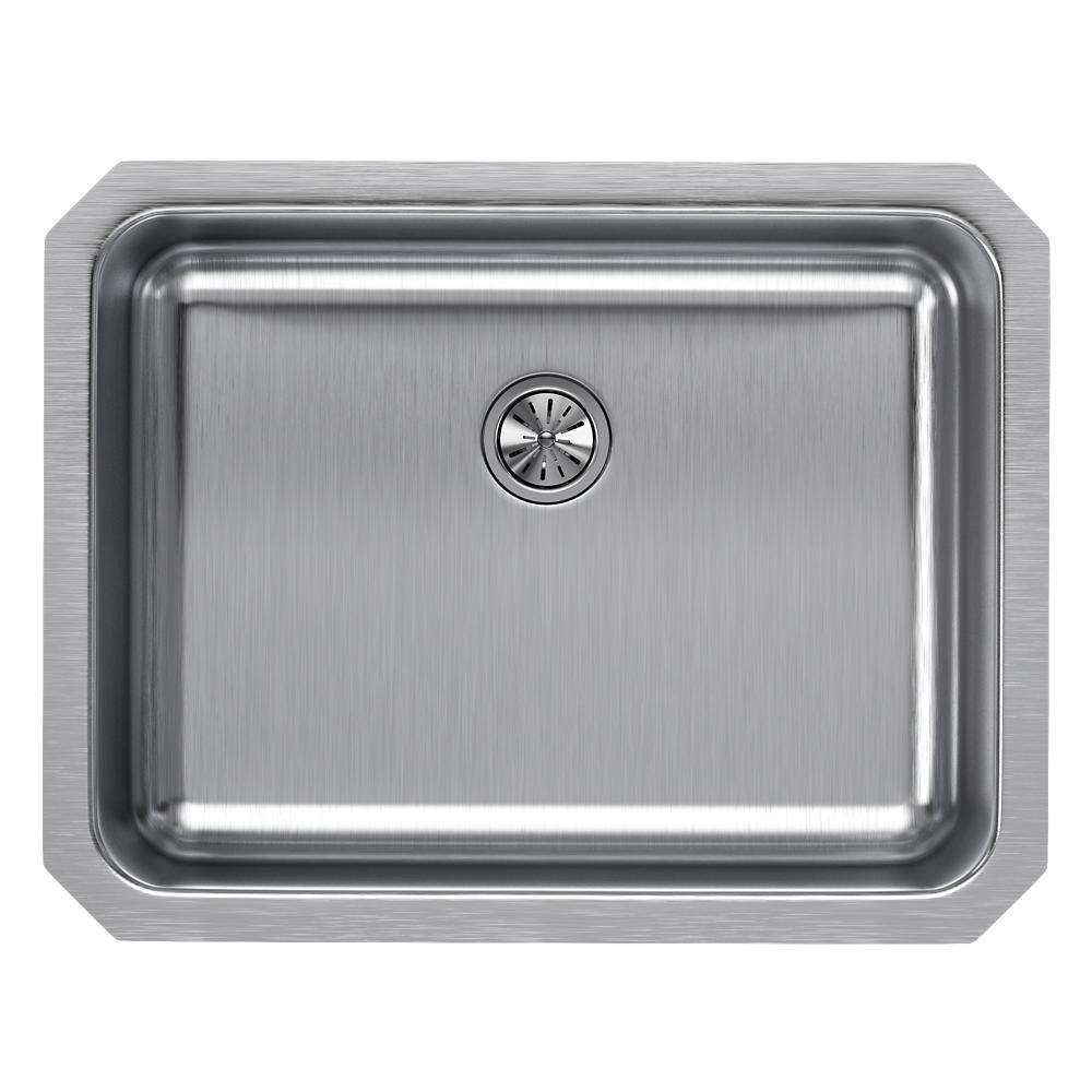 Elkay Lustertone Classic Stainless Steel 23-1/2" x 18-1/4" x 7-1/2" Single Bowl Undermount Sink with Perfect Drain ELUH2115PD