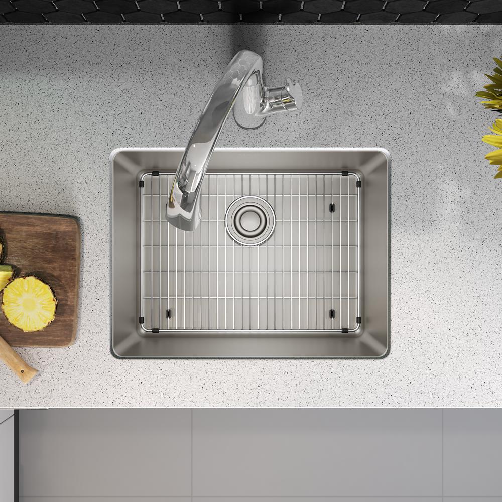 Elkay Lustertone Iconix 18 Gauge Stainless Steel 23-1/2" x 18-1/4" x 9" Single Bowl Undermount Sink Kit with Filtered Faucet ELUH2115TFLC
