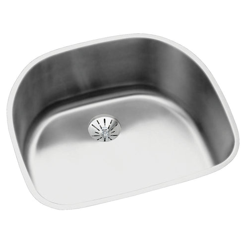 Elkay Lustertone Classic Stainless Steel 23-5/8" x 21-1/4" x 10" Single Bowl Undermount Sink with Perfect Drain ELUH211810PD