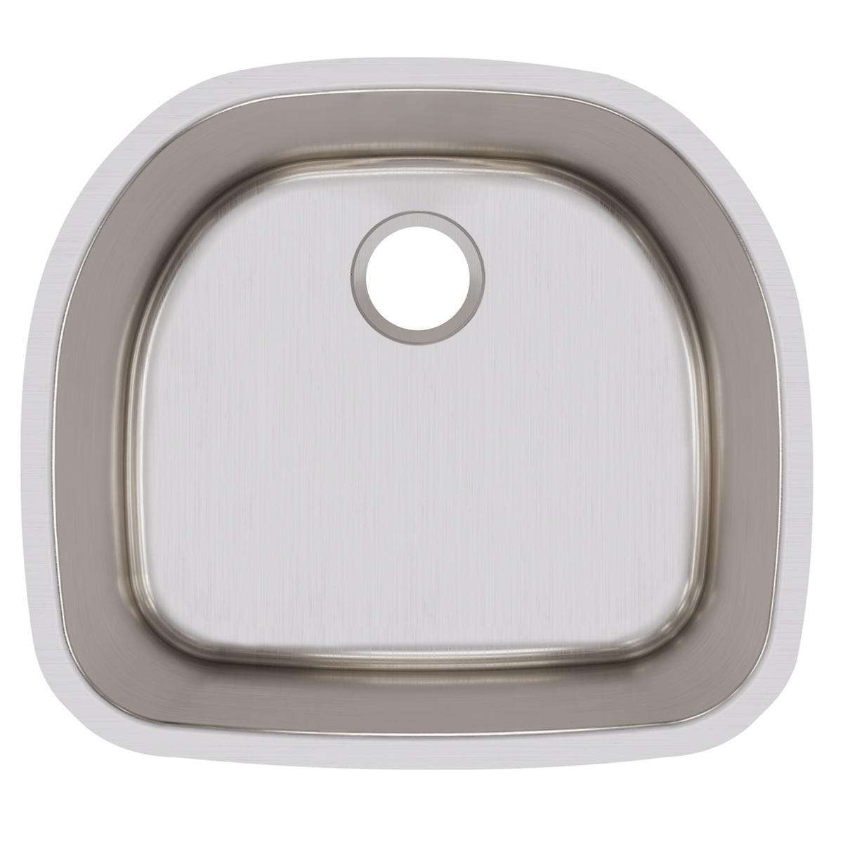 Elkay Lustertone Classic Stainless Steel 23-5/8" x 21-1/4" x 10", Single Bowl Undermount Sink ELUH211810