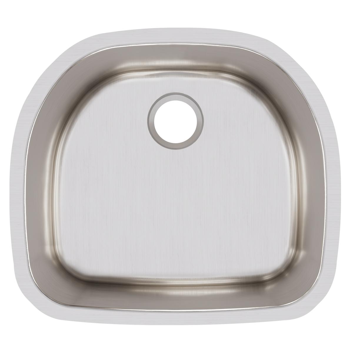 Elkay Lustertone Classic Stainless Steel 23-5/8" x 21-1/4" x 7-1/2", Single Bowl Undermount Sink ELUH2118